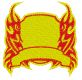 Besticktes Patches Tribal Flames 006