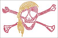 Strassapplikation Totenkopf