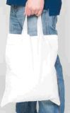 Baumwolltasche kurze Henkel Weiß